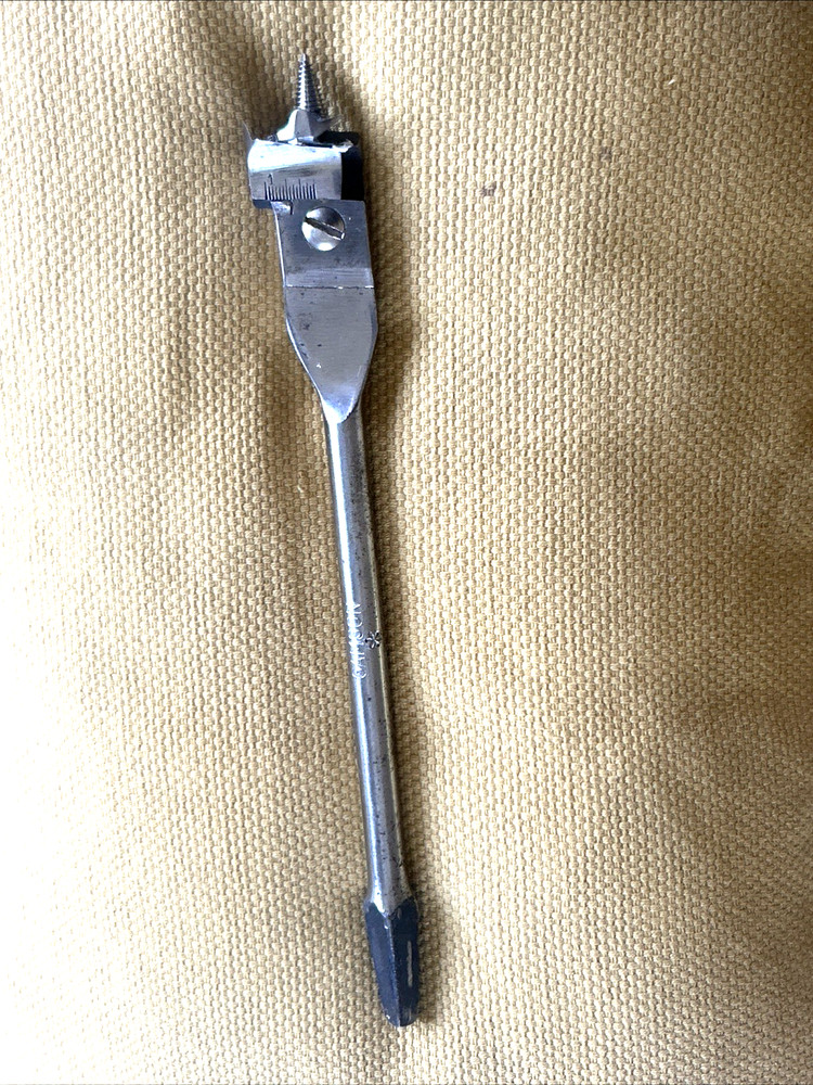 Original "Samson" Vintage Adjustable Expansive Boring 9 1/2" Auger Bit  sharp!