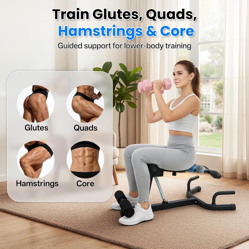 Deep Squat Machine Home Gym Assisted Glute Trainer W/ Adjustable Resistance