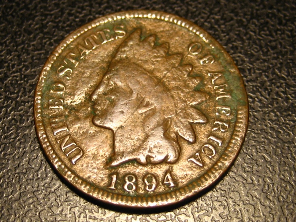 1894/94 Indian Head Cent Damaged