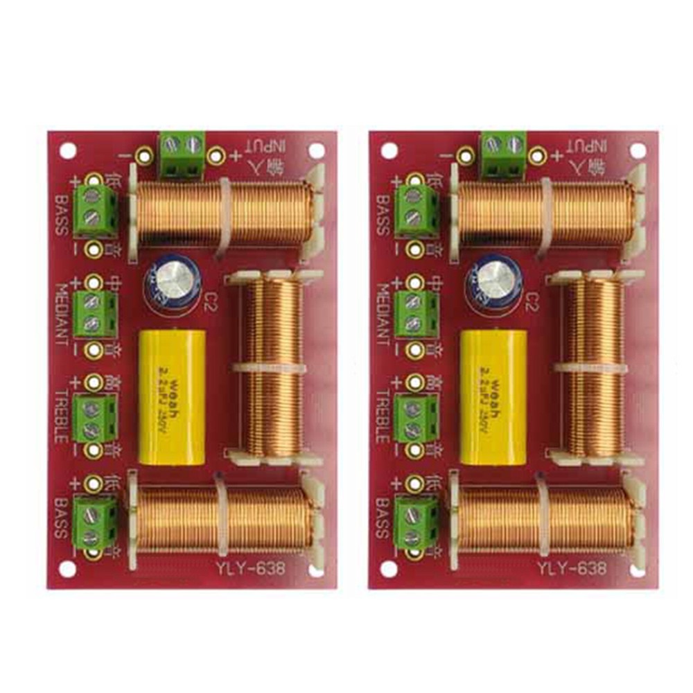 2Pcs 200W Two Bass Crossover Crossover Audio 3 4 Way Crossover Frequency Divider