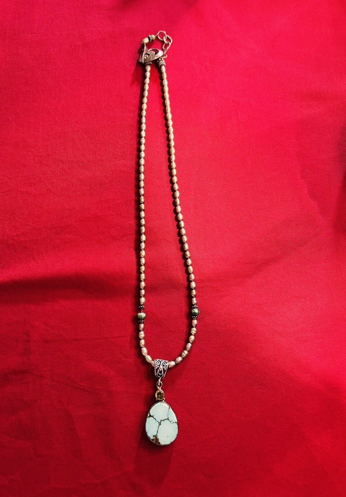 Turquoise Sterling Silver Necklace MJ