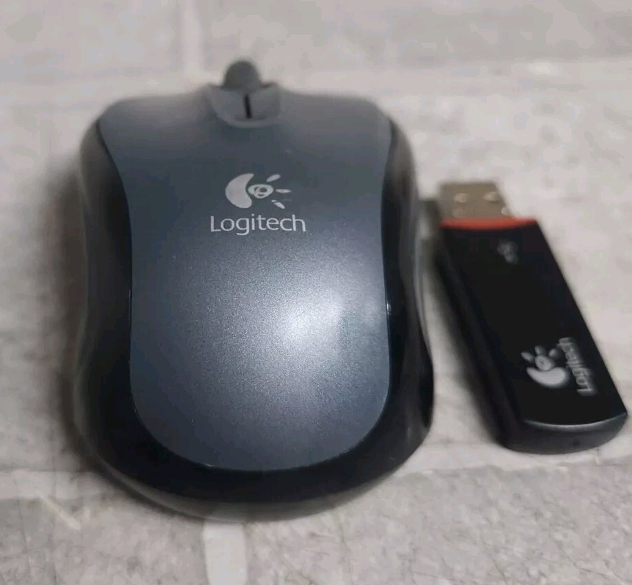 Logitech M-RBS136 USB Wireless Optical Mouse w/ Receiver NO BATTERIES