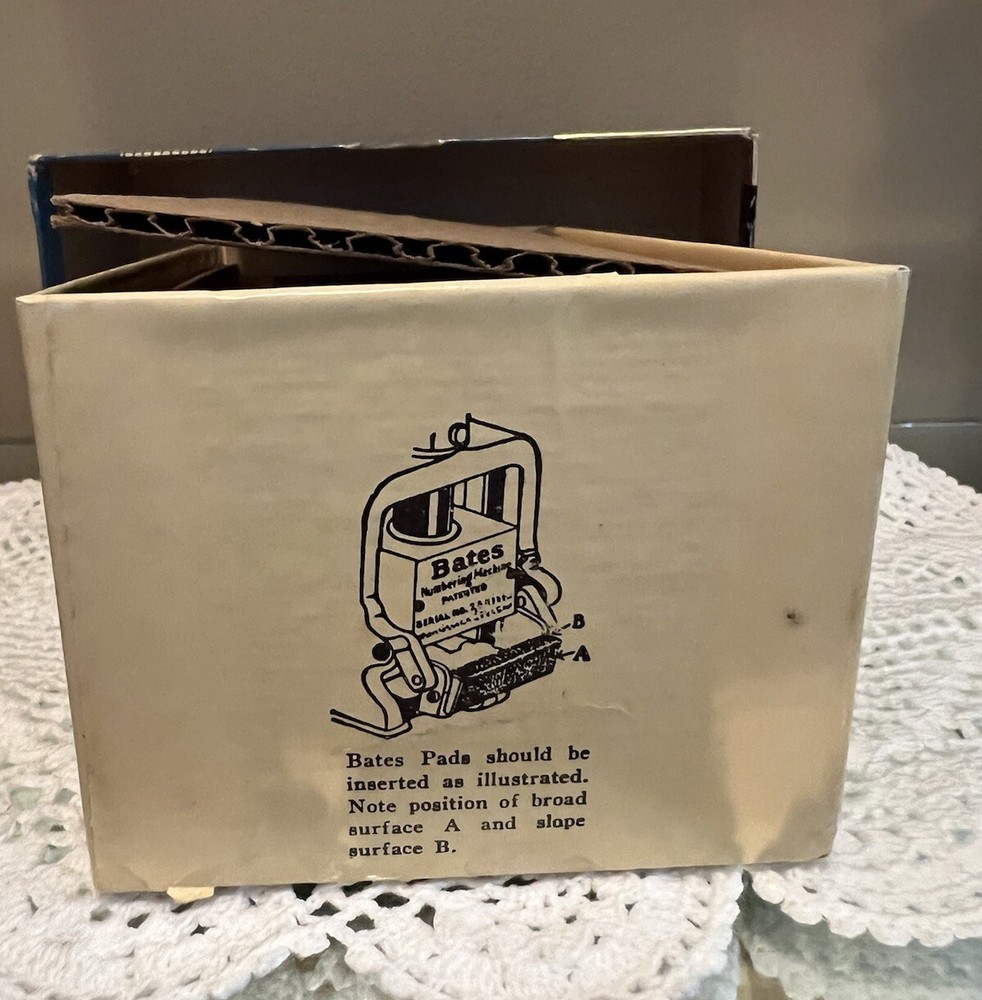 Bates Standard Movement Numbering Machine 6 Wheels CD Figures In Box