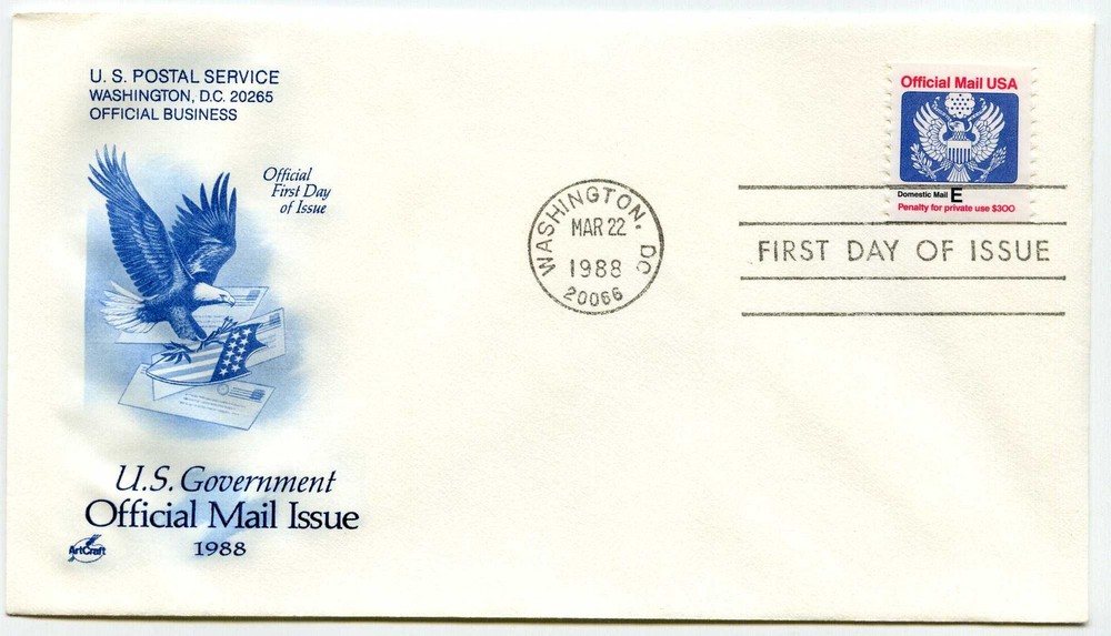 O140 'E' ( 25c) Official coil, ArtCraft FDC