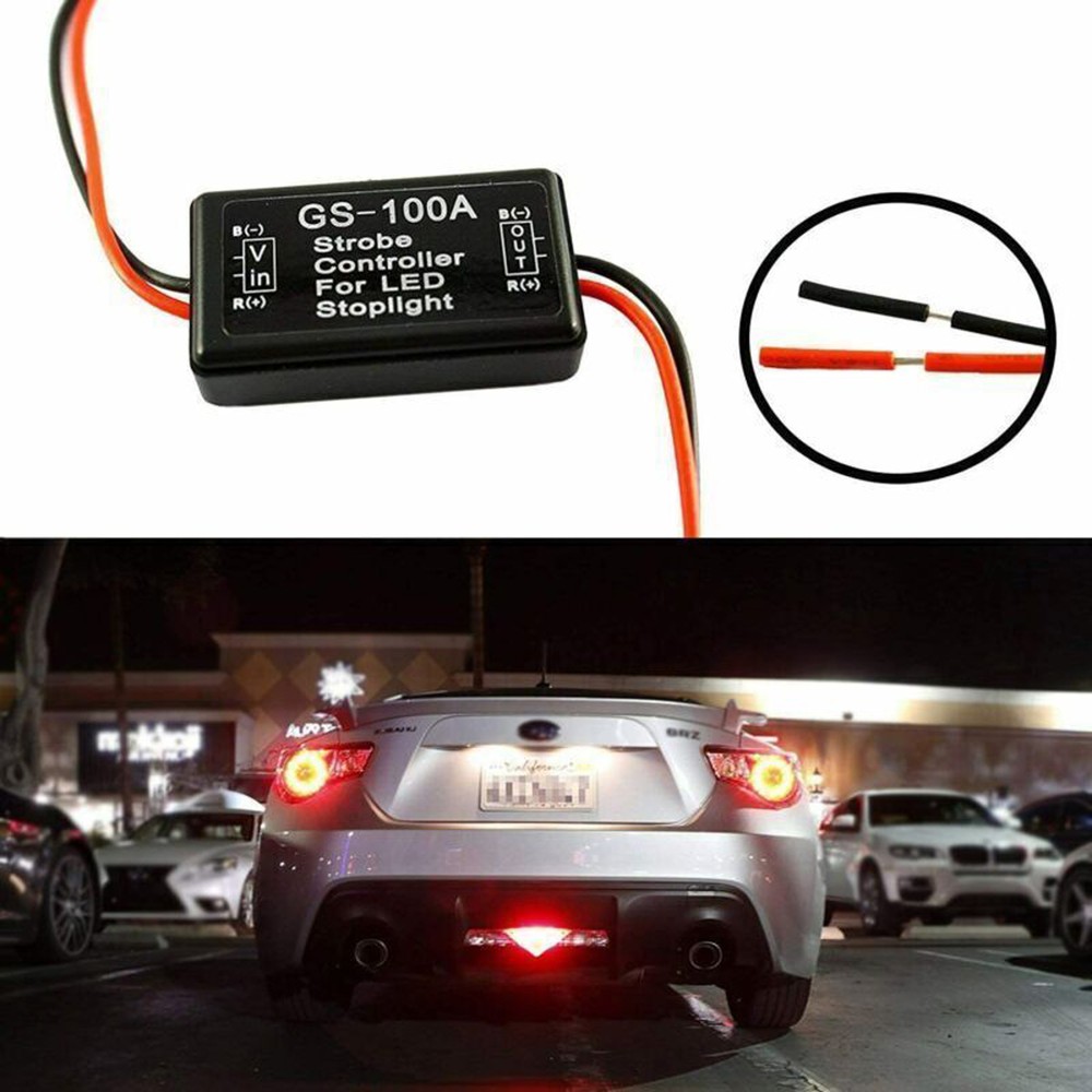 GS-100A Flash Strobe Controller Flasher Module Box For LED Brake Stop Light Lamp