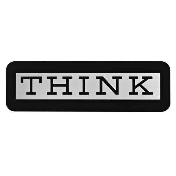 IBM THINK SIGN PLAQUE - Rare Authentic Computer Desk Accessory Executive Gift