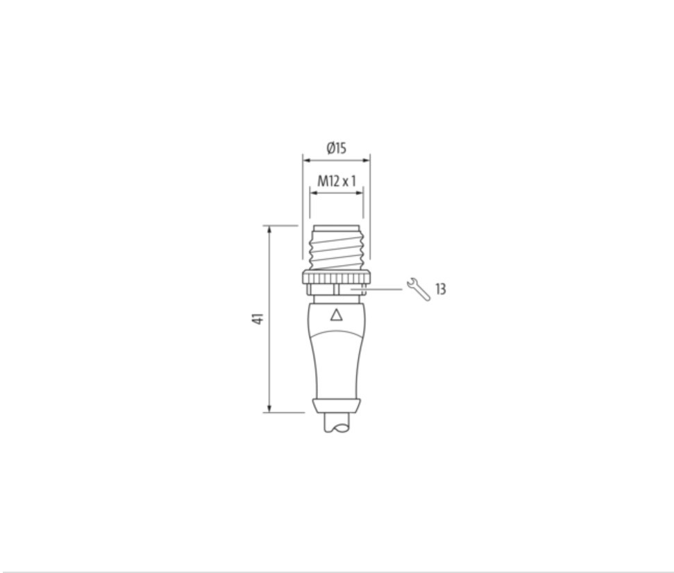 M12 pcs 0° / M12 Bu. 90° A-cod. LED - 2m