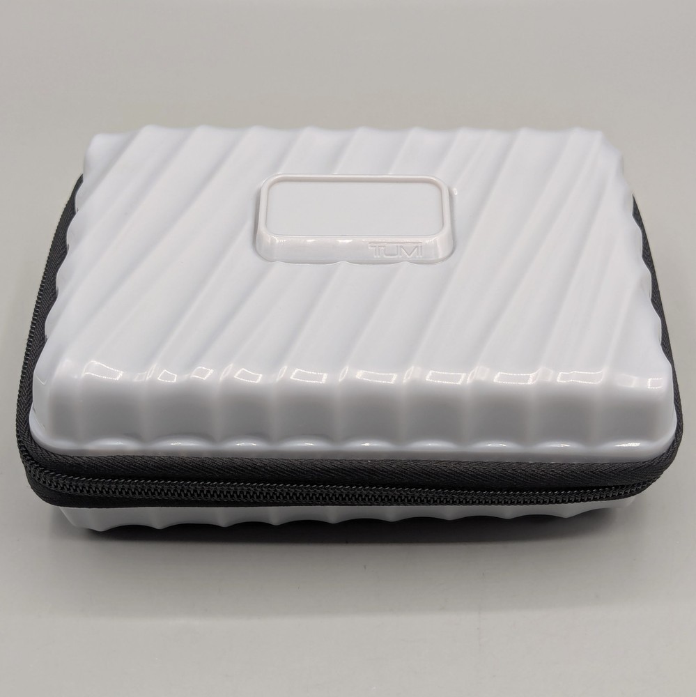 Tumi Delta Silver Mini Hard Shell Amenity Case Kit EMPTY