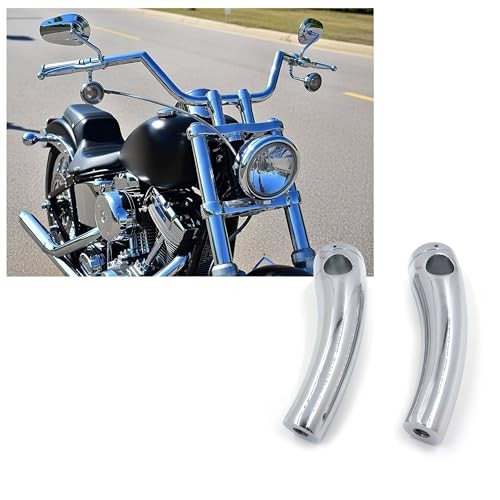 1 Inch Motorcycle Handlebar Pullback Risers, Aluminum Alloy 1" Chrome