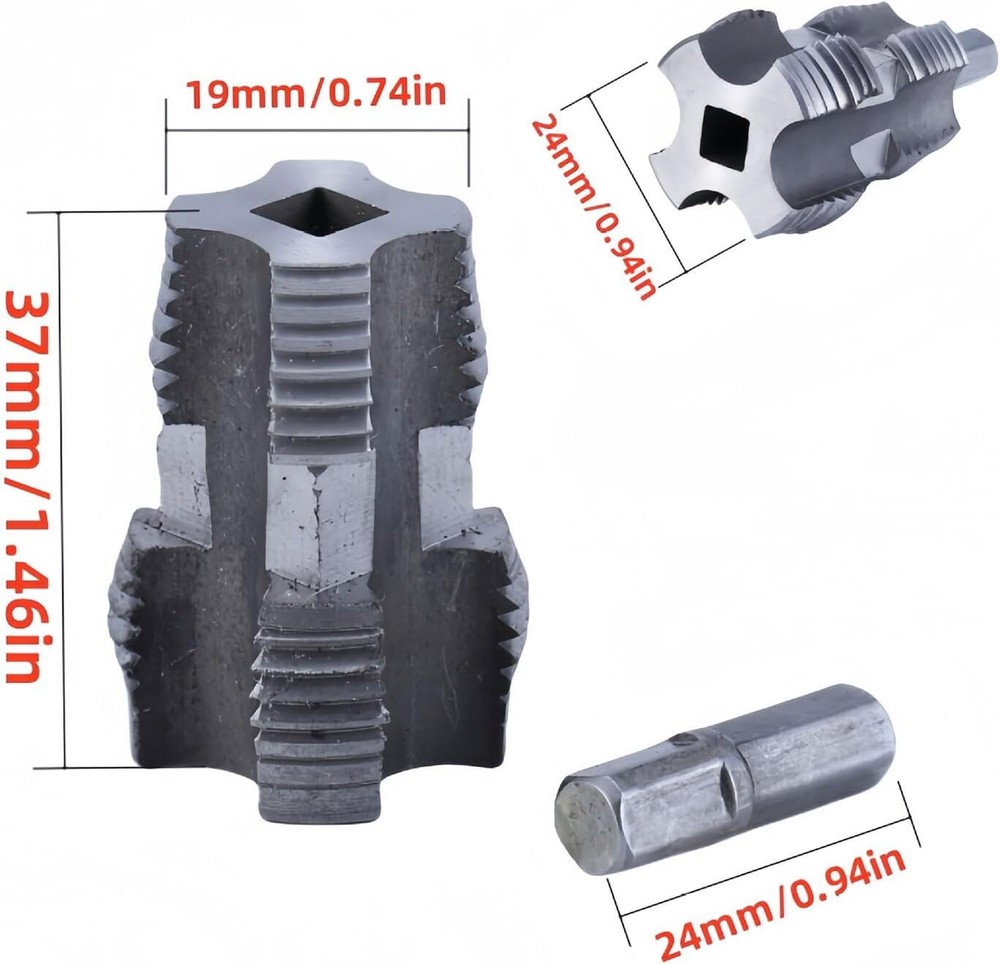4 Points 6 Points Water Pipe Internal Thread Opener PVC Plastic Pipe Thread Tap