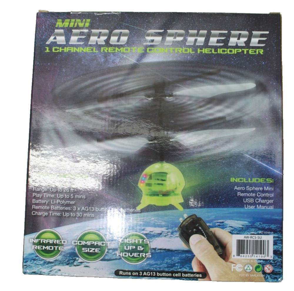 Mini Aero Sphere 1 Channel Remote Control Helicopter NEW IN PACKAGE