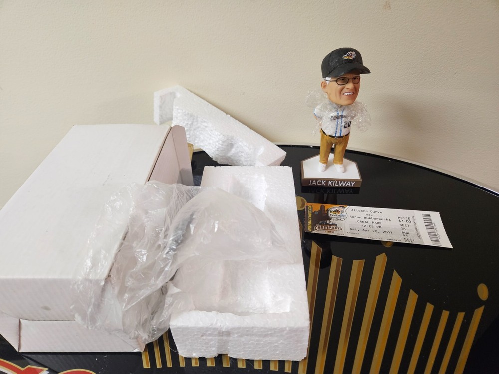 Akron Rubberducks Usher Jack Kilway Bobblehead NIB - Includes Game Ticket