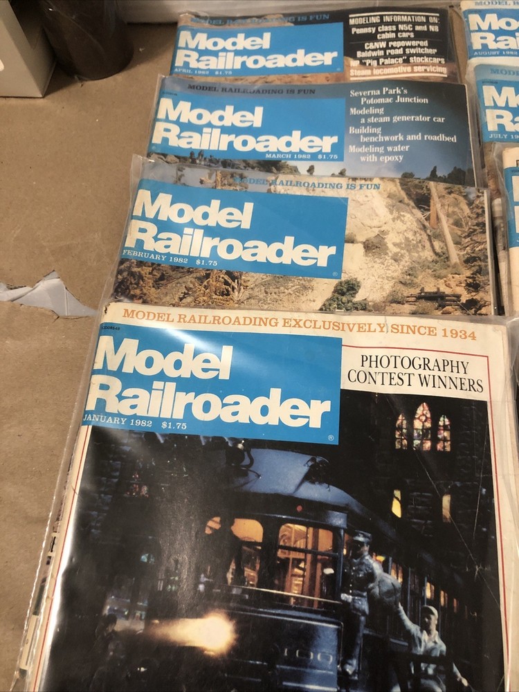 1982 MODEL RAILROADER MAGAZINE (12) ISSUES COMPLETE YEAR VTG Wrapped Separately