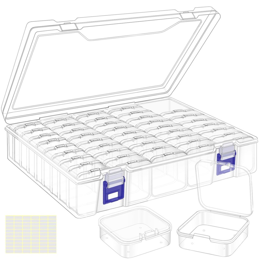 DILIBRA Bead Organizer Box, 46Pcs Small 1 Pack (46 Organizers)