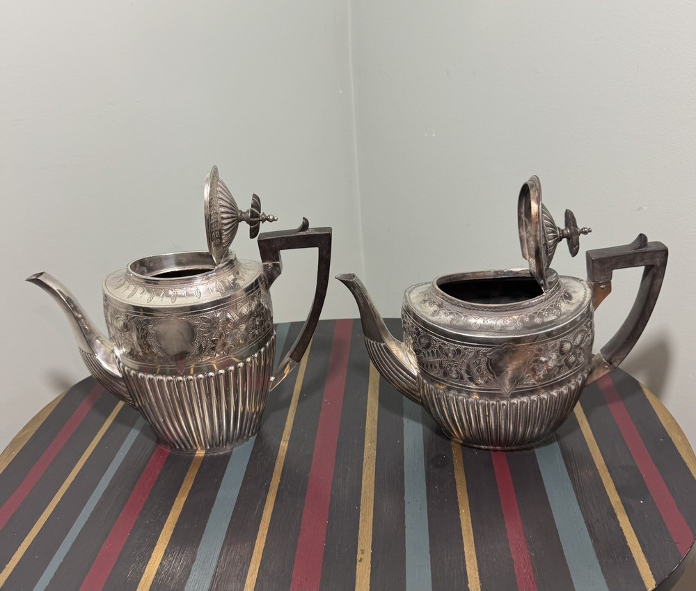 Walker & Hall Sheffield EPNS Silver Plate 4pc Tea Set c.1900–1930