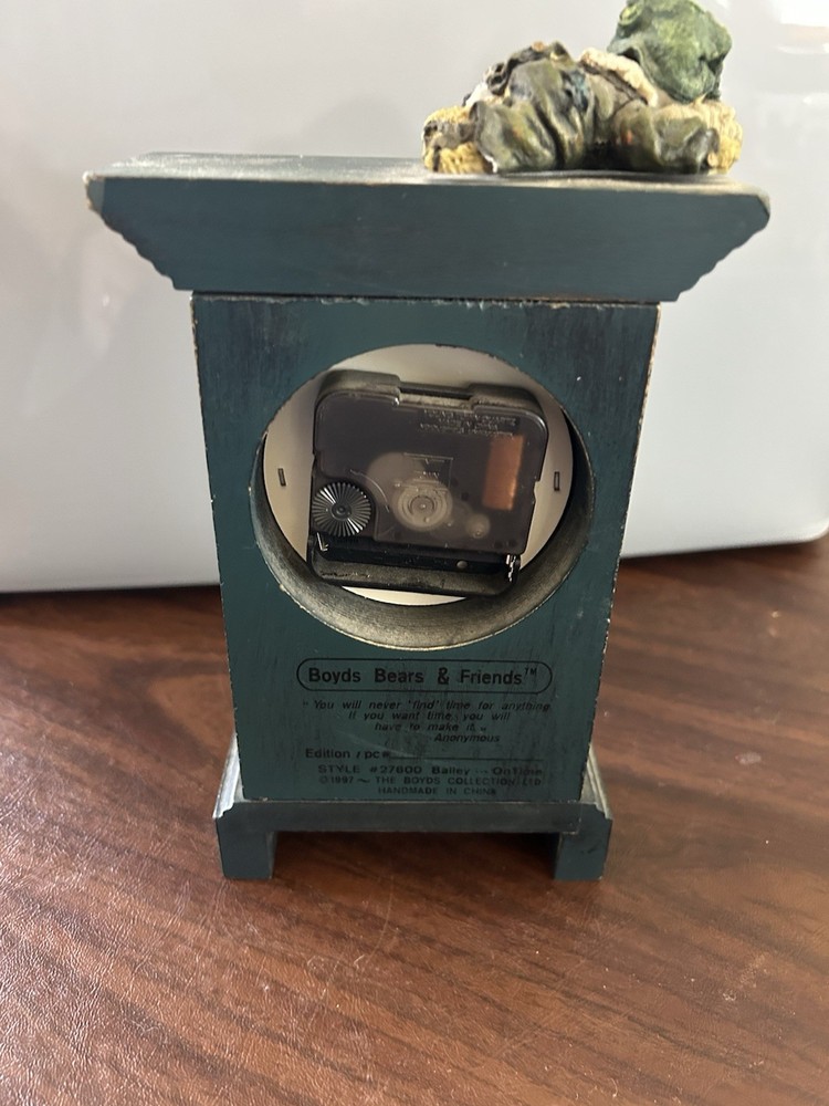 Boyds Bears Balley OnTime Clock 1997-WORKS