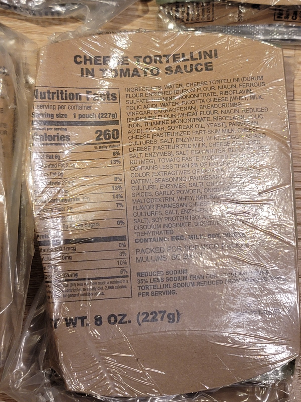 SOPAKCO MRE LOW SODIUM EMERGENCY INDIVIDUAL RATION HIKING CAMPING 16 MEALS-11/27