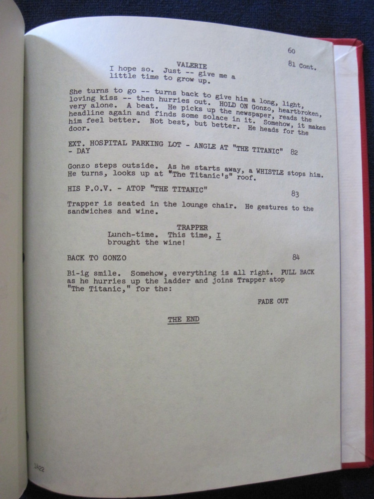 ORIGINAL TV SCRIPT 'DEADLY EXPOSURE' TRAPPER JOHN, MD - 'RIPPLES' COPY