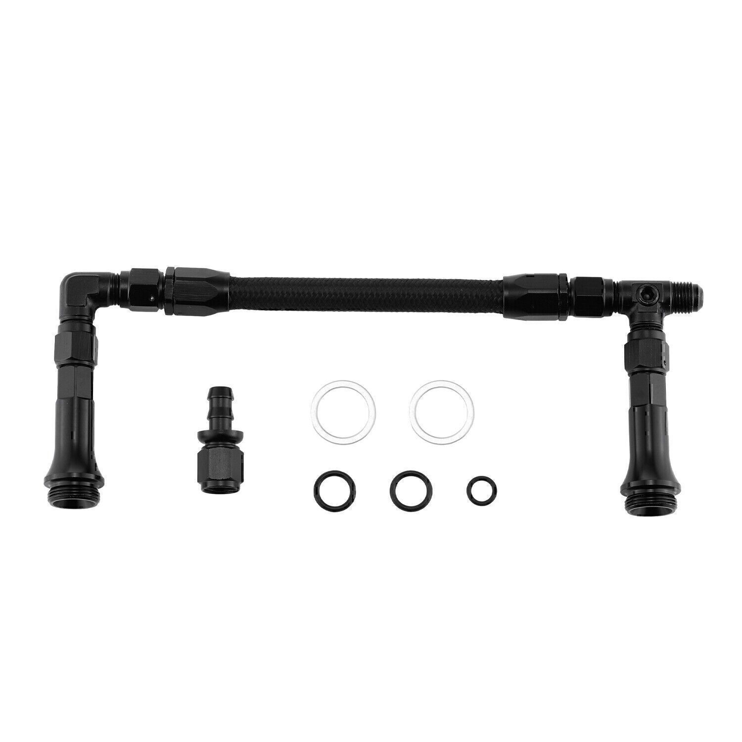 Dual Feed Carb Fuel Line Double Pumper For 4150 Holley Carburetor Braided Xfitwm