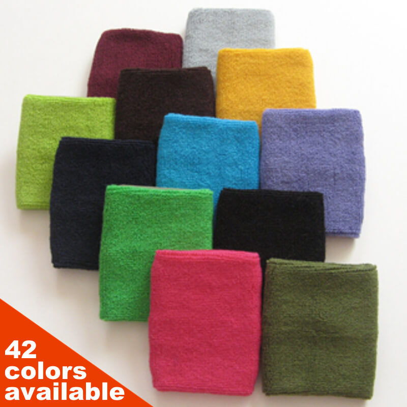 COUVER Premium Quality 4" Tall Wrist Sweatband (1Pair)