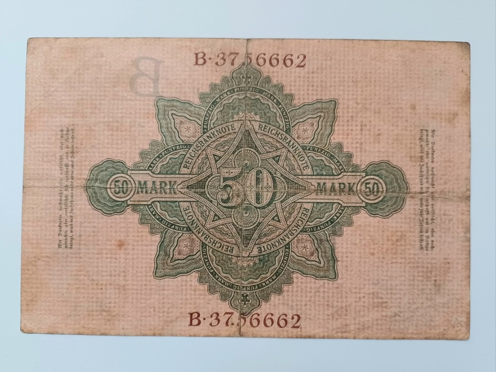 1910 Germany 50 Reichsbanfnote