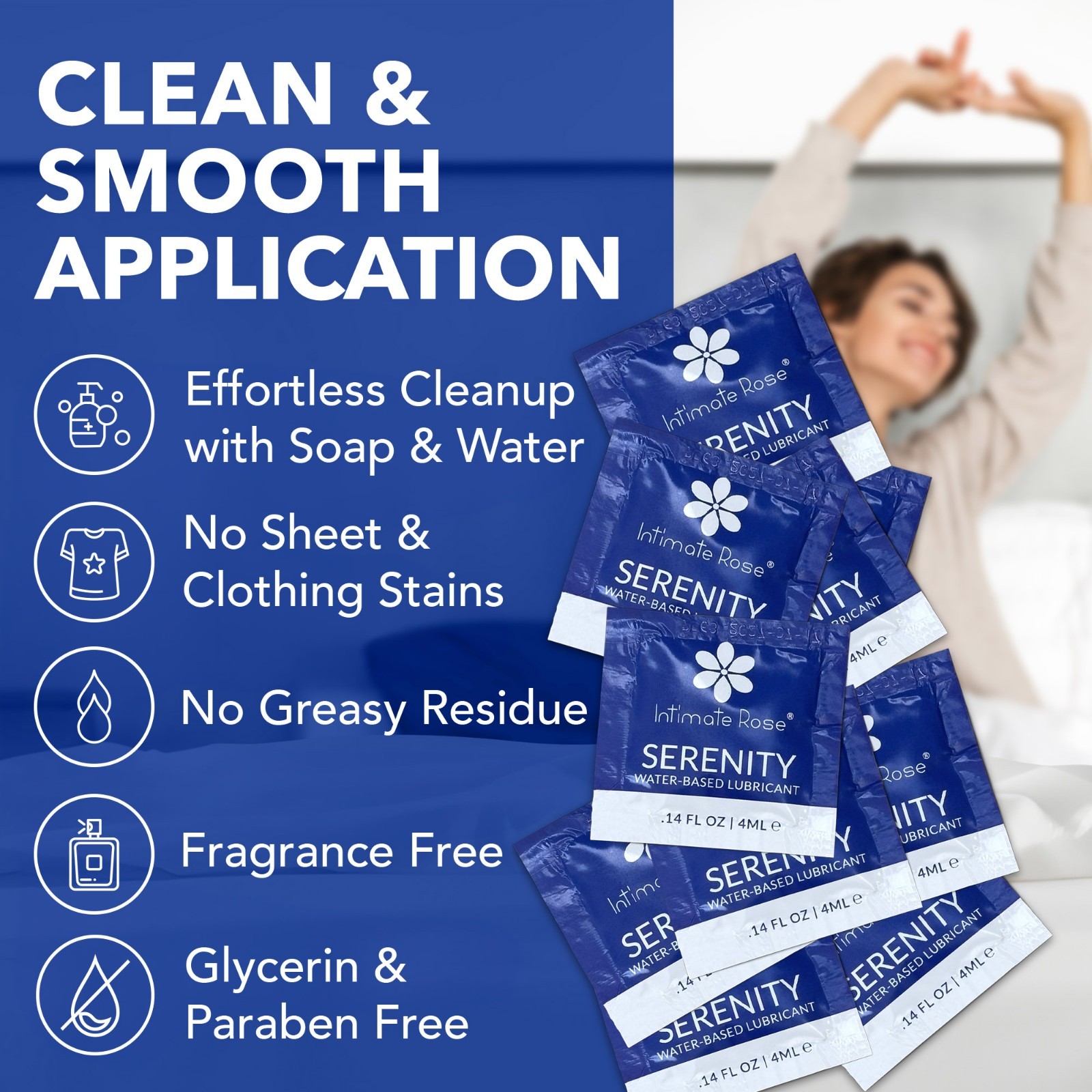 Water-Based Lubricant Travel Pack – 10 Single-Use Sachets, Lube for Men Women