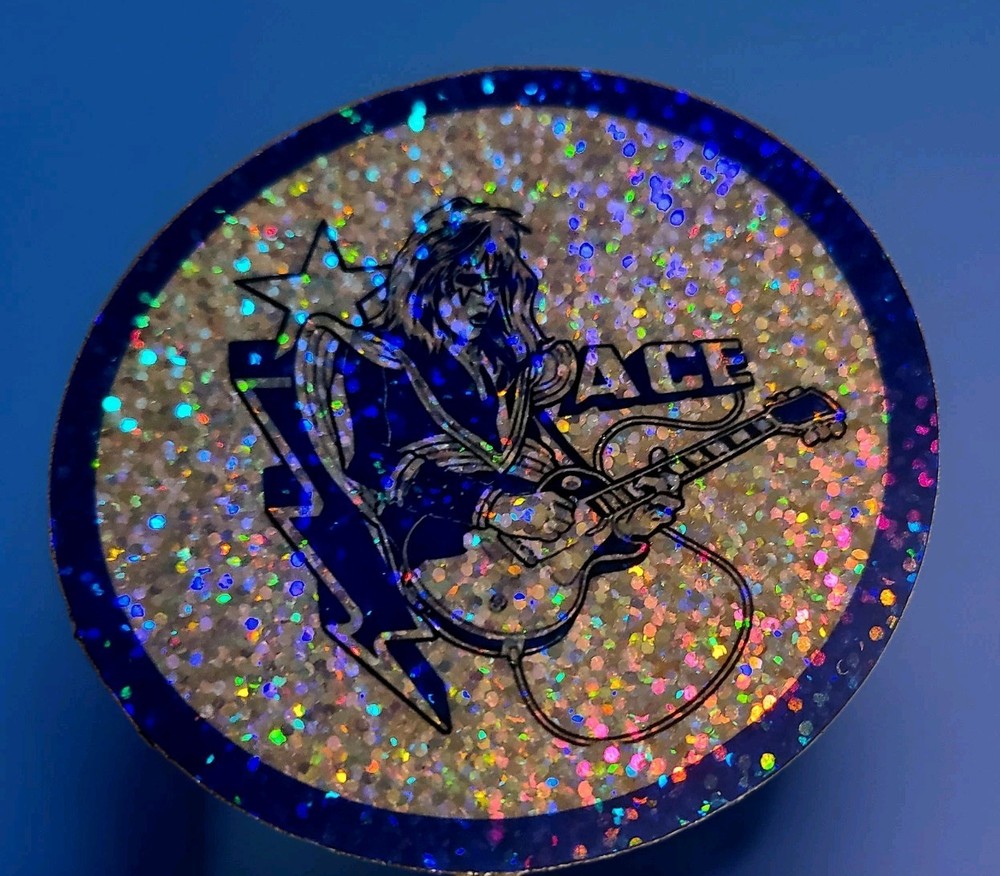 Space Ace Sticker Kiss Ace Frehley Guitarist Logo Super Glitter Ace 3 Inch