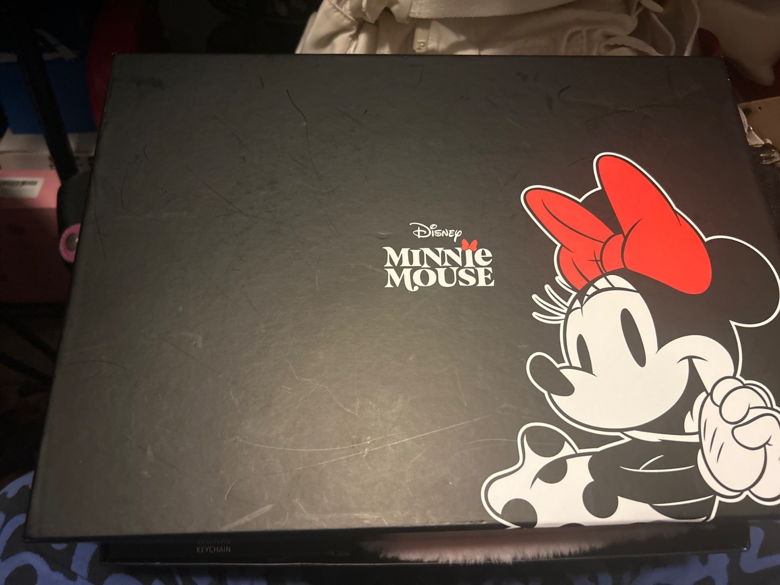 Minnie, mouse purse, book bag with wallet holder and keychain