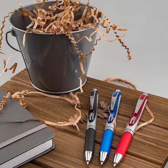 Pentel EnerGel RTX Retractable Gel Pen, (0.7mm), Black Ink, Pack of 6