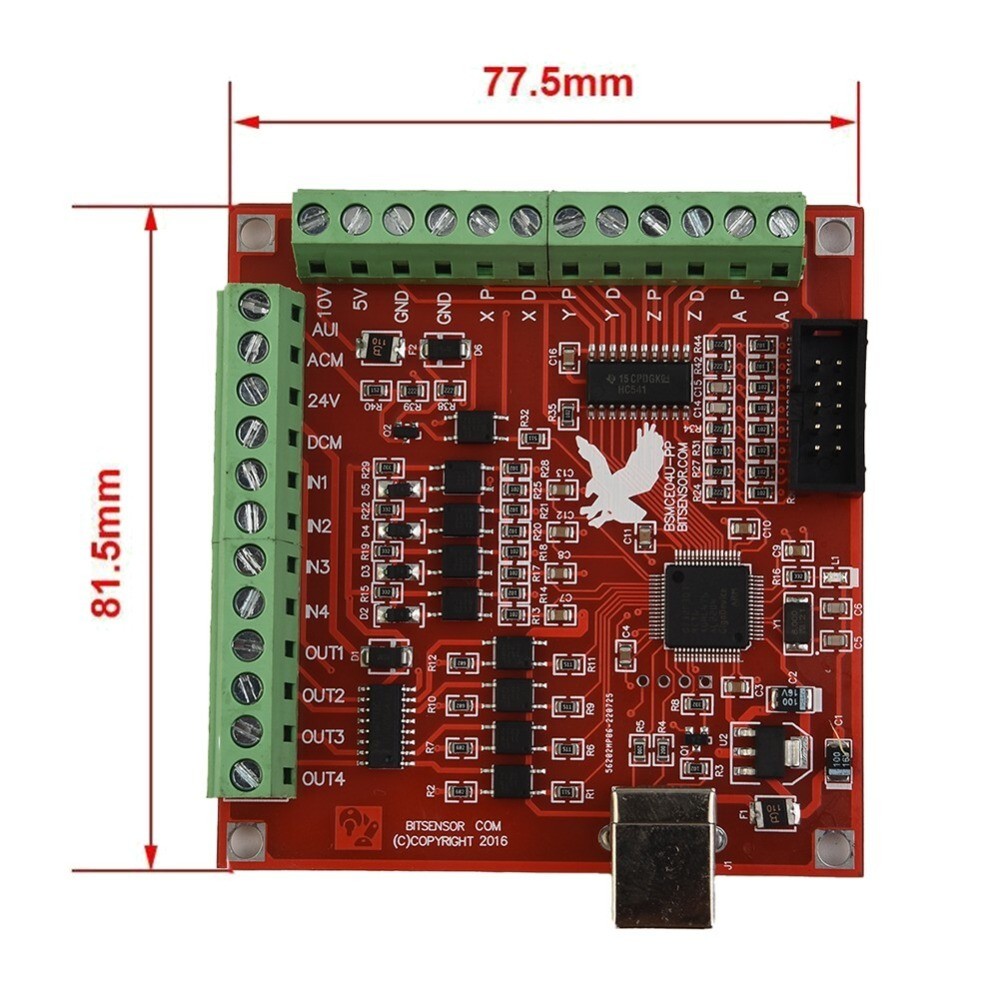 For BREAKOUT Board 4 Interface Driver Motion-Controller CNC USB 100Khz Set