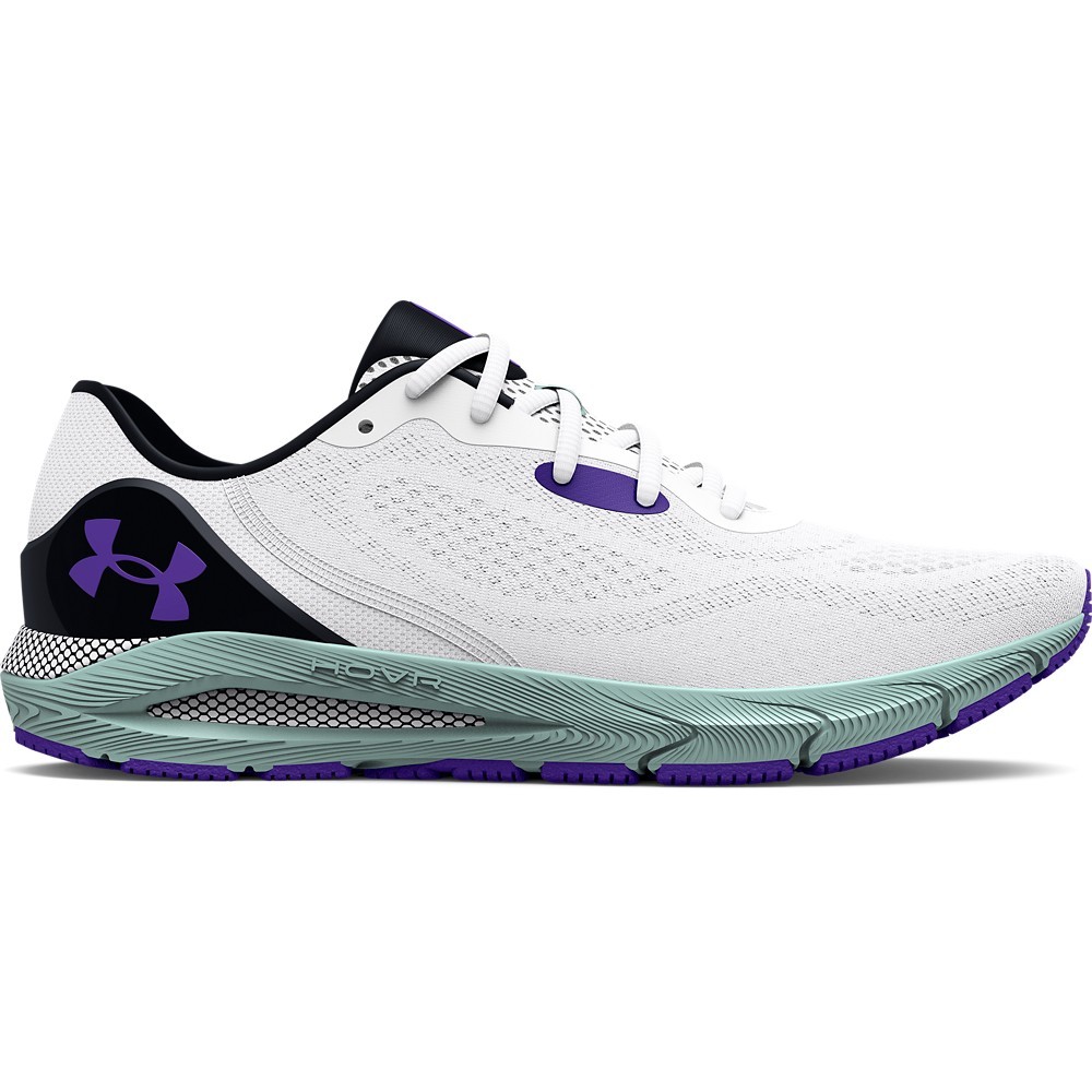 Under Armour 3024906 Womens UA HOVR Sonic 5 Running Shoes, White/Grape, Size 8.5