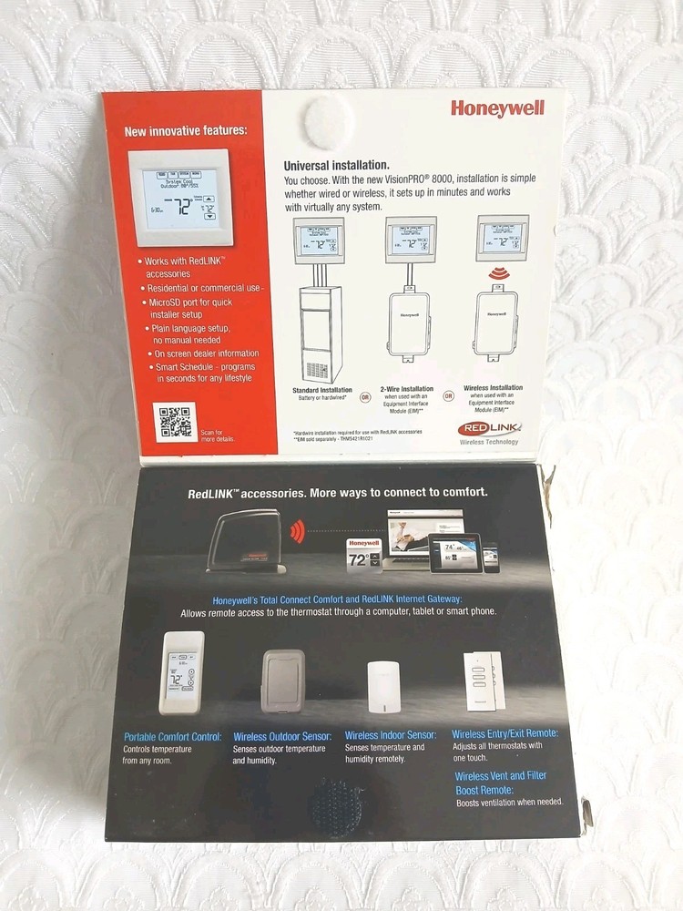 Honeywell VisionPRO 8000 TH8320R1003 RedLink Programmable Thermostat UNTESTED