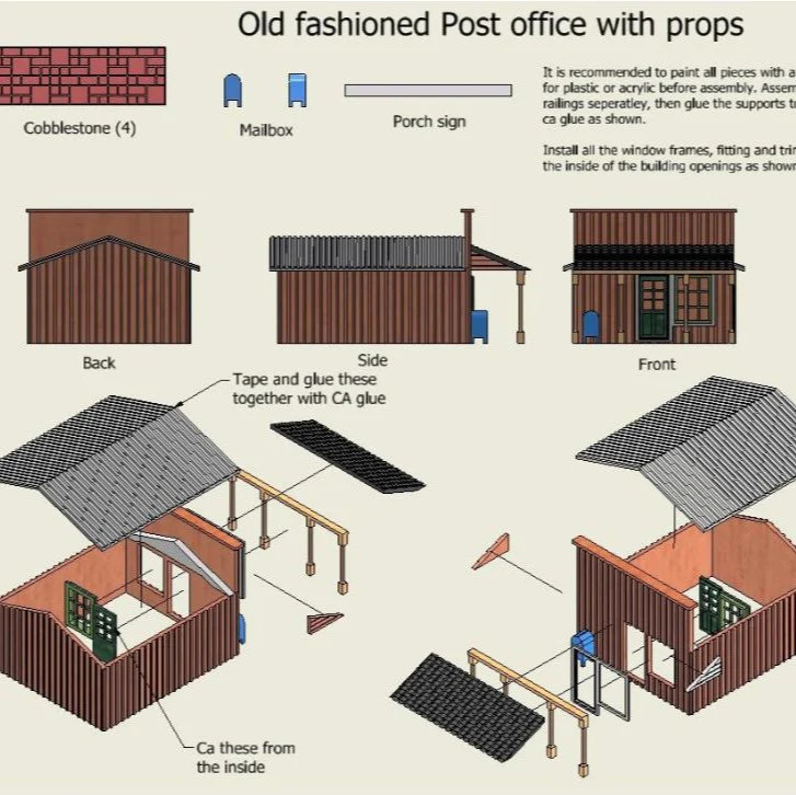 N Scale Post Office Building Kit – 3D Printed Unpainted Structure | Dioramas,