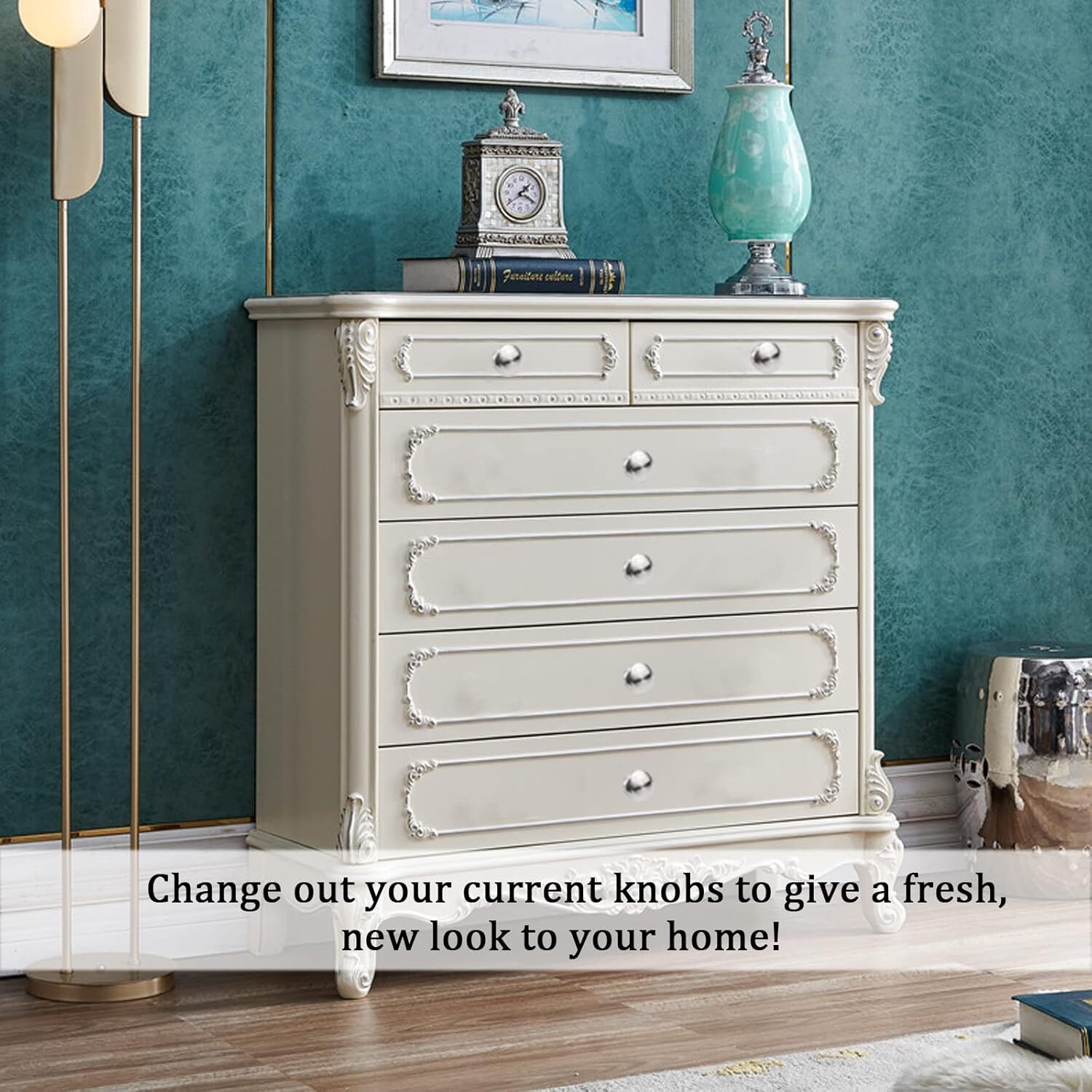 Brushed Nickel Kitchen Cabinet Door Knobs Dresser Drawer Round Pull Handles Lot