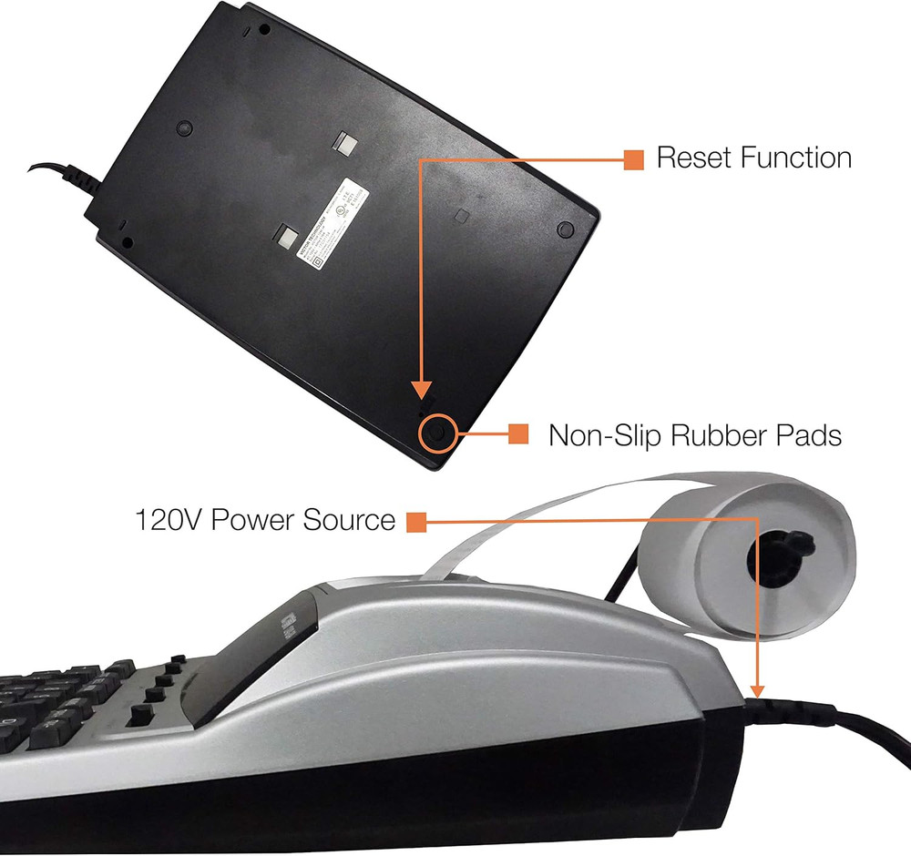 12-Digit Desktop Adding Machine, Large Easy to Read Display, Tape Print Out with