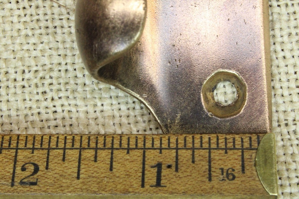 Old Window Sash Lift 1 3/4" Drawer Pull Heavy Cast Satin Solid Bronze Smooth