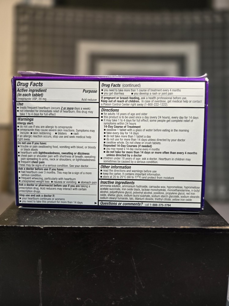 Omeprazole Delayed Release Tabs 20mg NEW 42ct - Heartburn