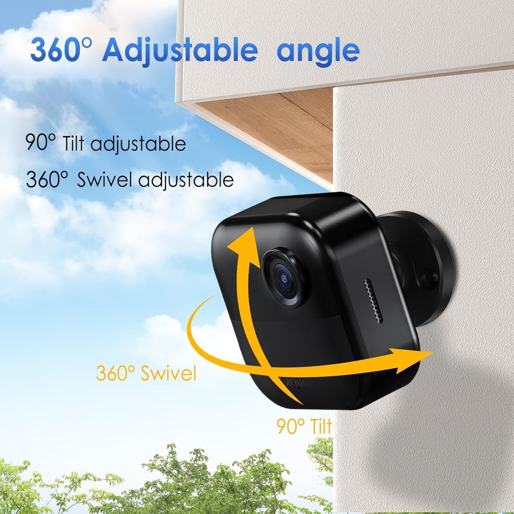 3 Pack Blink Outdoor Camera Mount Bracket 360° Adjustable for 3rd 4th Gen Mini
