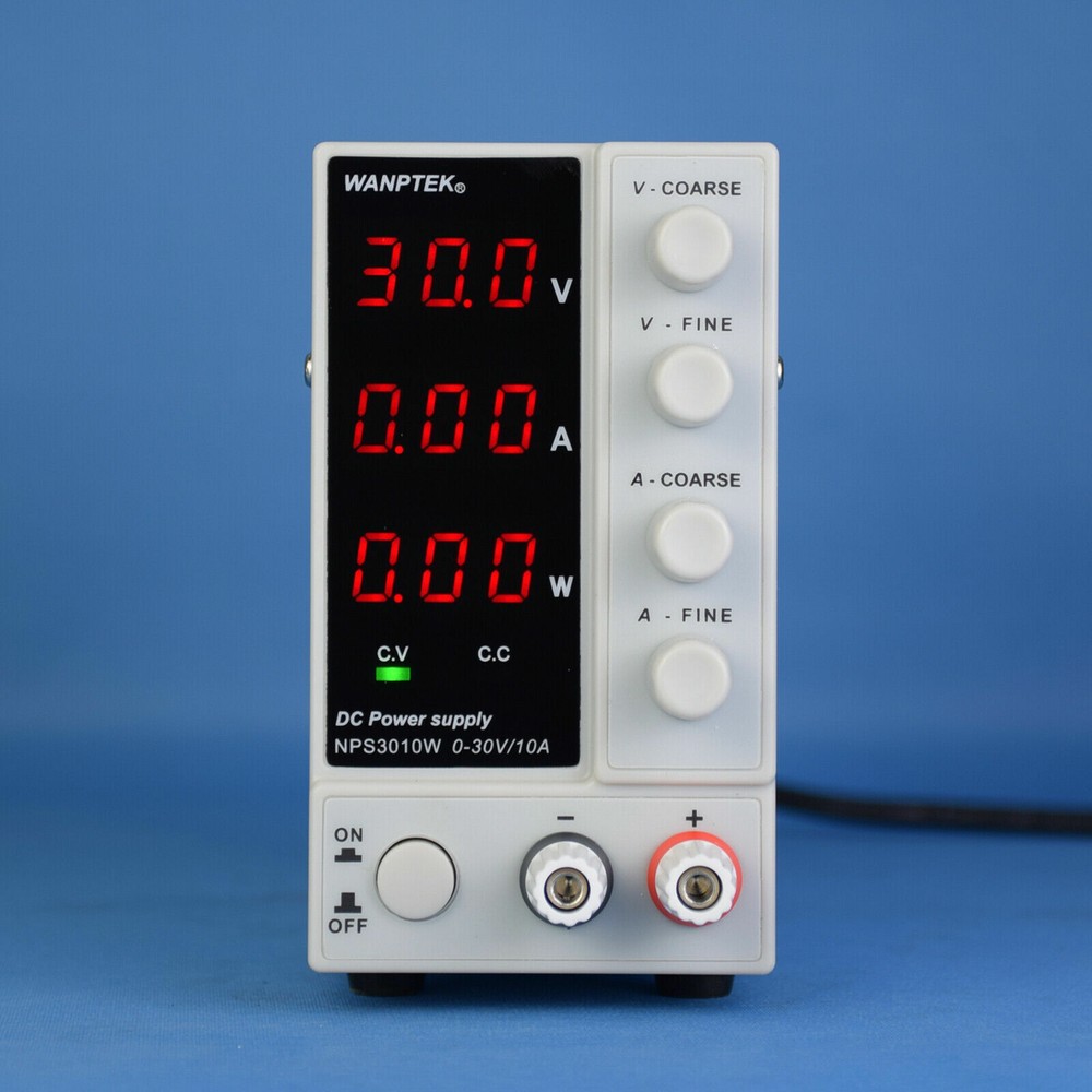 0-30V 0-10A Benchtop Lab Power Supply Precision Variable Digital Adjustable 300W