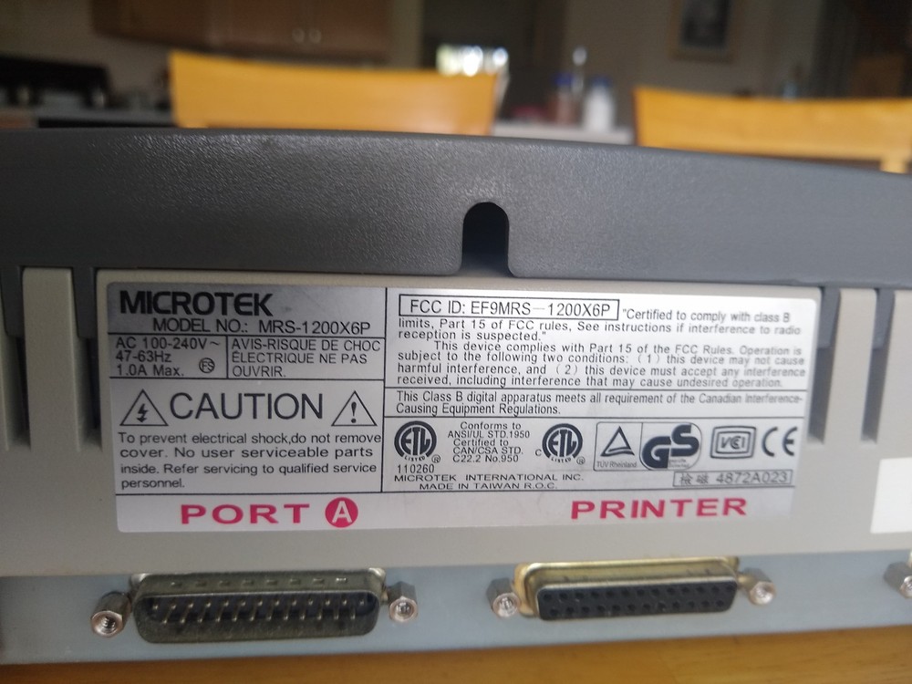 Used Microtek ScanMaker X6 Flatbed Scanner MRS-1200X6P