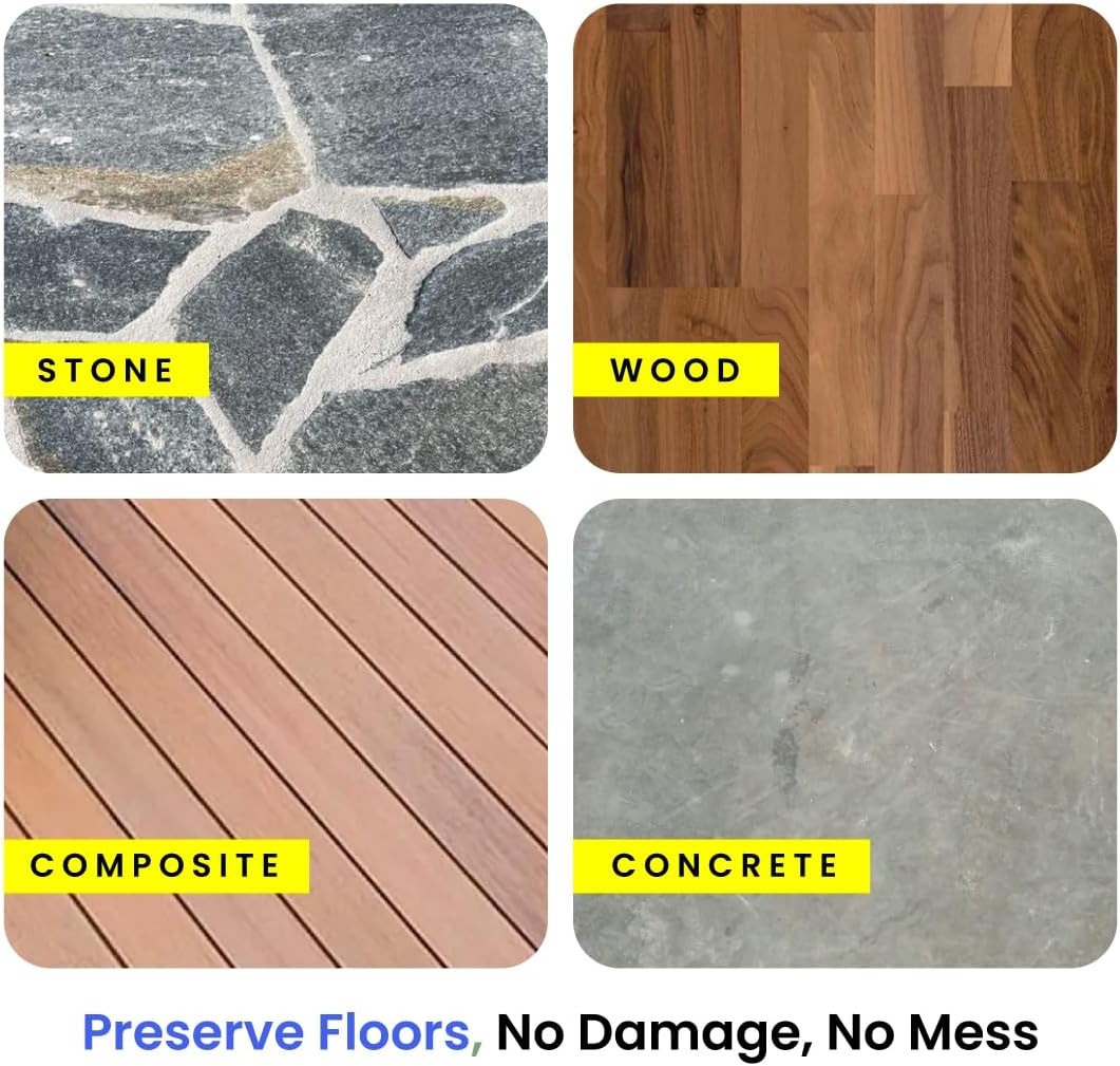 1-1/4" Deluxe Wrought Iron Patio Furniture Feet Glides, Round Plastic Chair L...