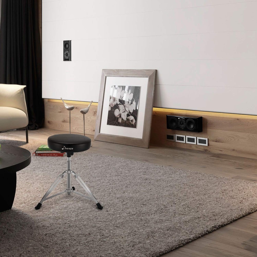 Height Adjustable Drum Stool High Density Sponge Non Skid Design Double Braced