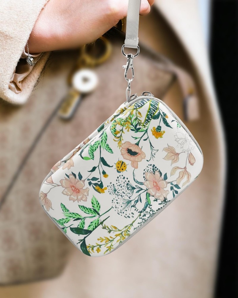Label Maker Case, EVA Travel Case with Floral Pattern, Compatible with D30, P...