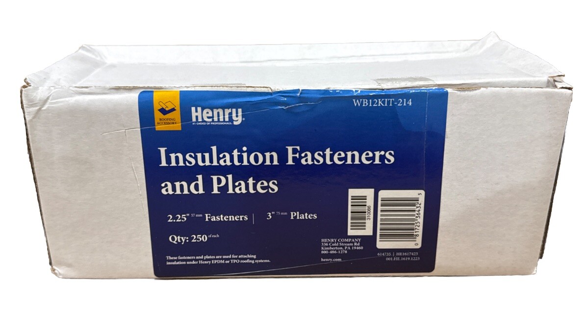 Insulation Fasteners And Plates 2.25” Fasteners / 3” Plates (250 Pieces)