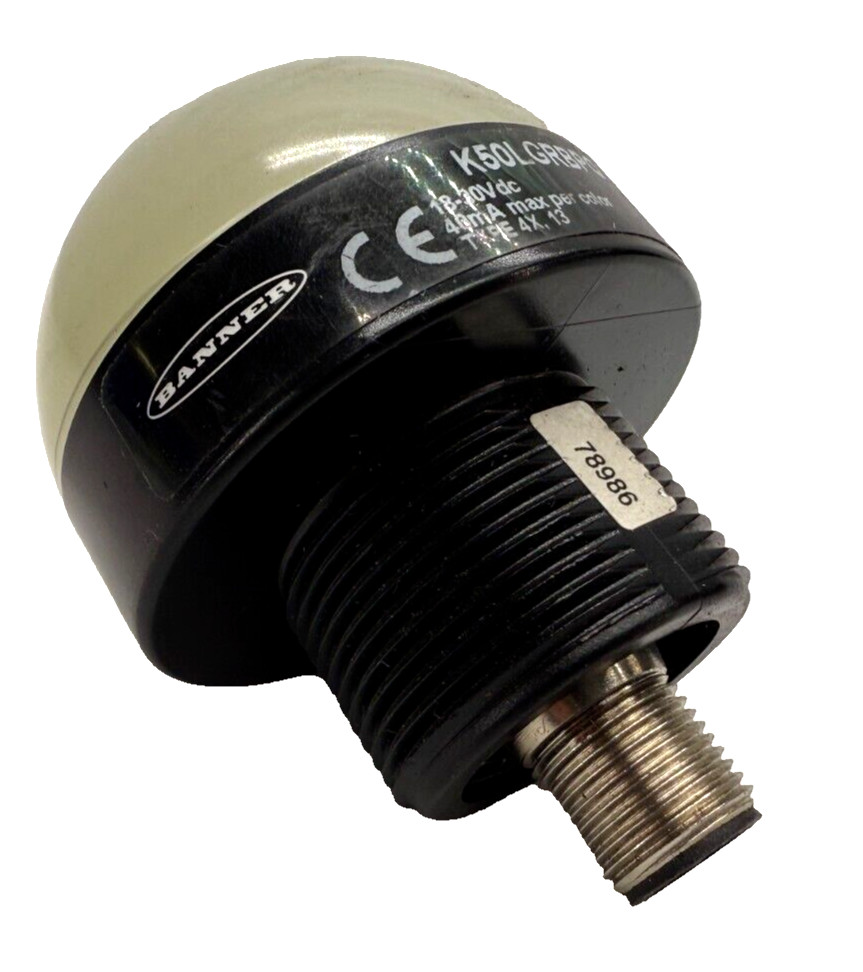 BANNER K50LGRBPQ 78986 EZ-LIGHT: 3-Color Multi-Function Indicator 18-30VDC, UNP