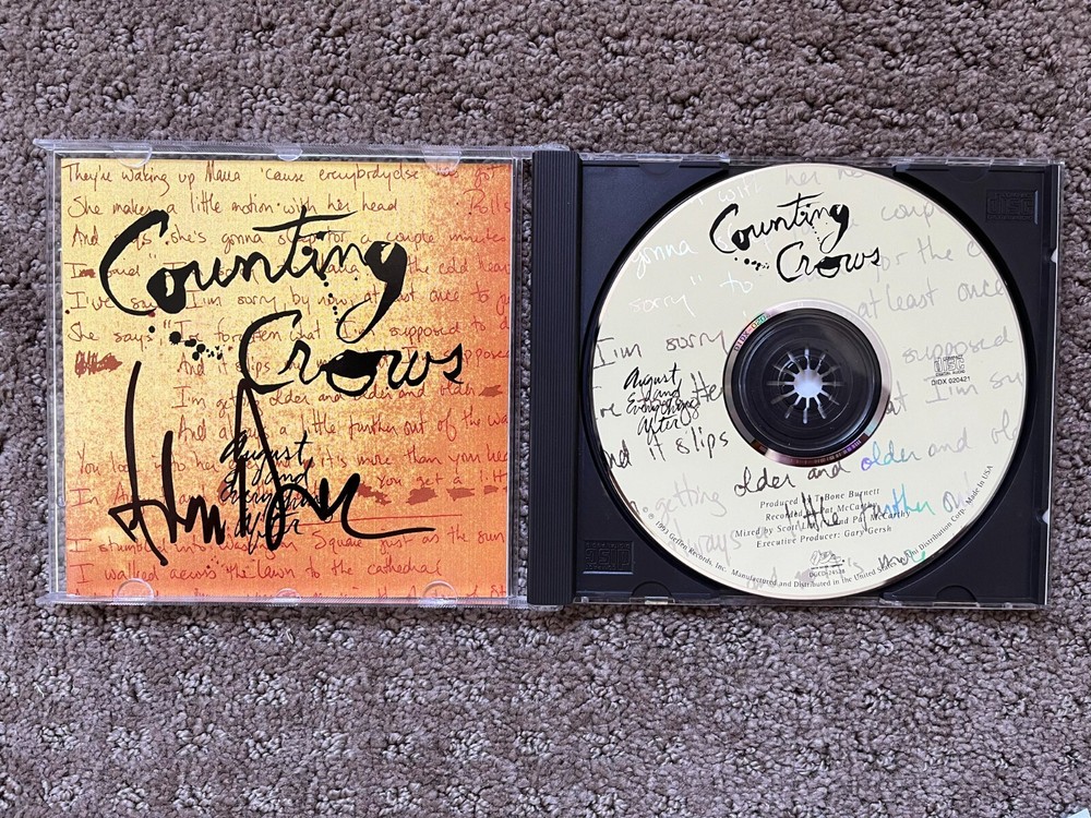 ADAM DURITZ SIGNED COUNTING CROWS AUGUST AND EVERYTHING AFTER AUTOGRAPH CD PROOF