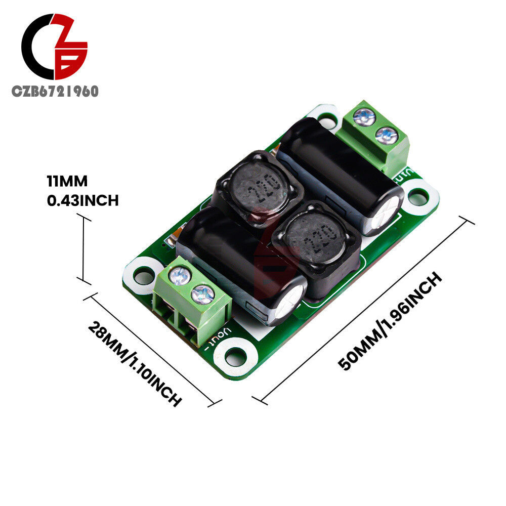 DC Power Filter Board 0-25V/0-50V 2A/3A/4A EMI Interference Suppression Board