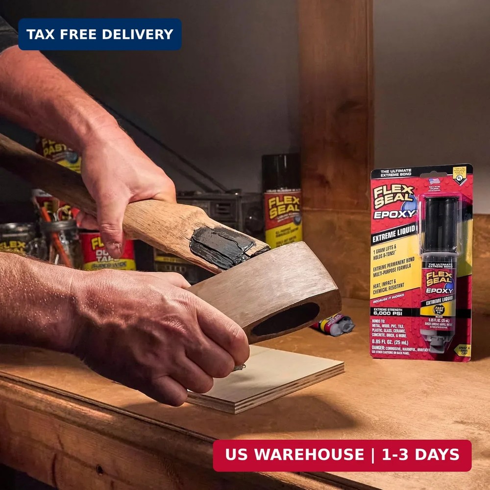 Flex Seal Epoxy, Extreme Liquid, Multi-Purpose, Durable, Permanent, Watertight,