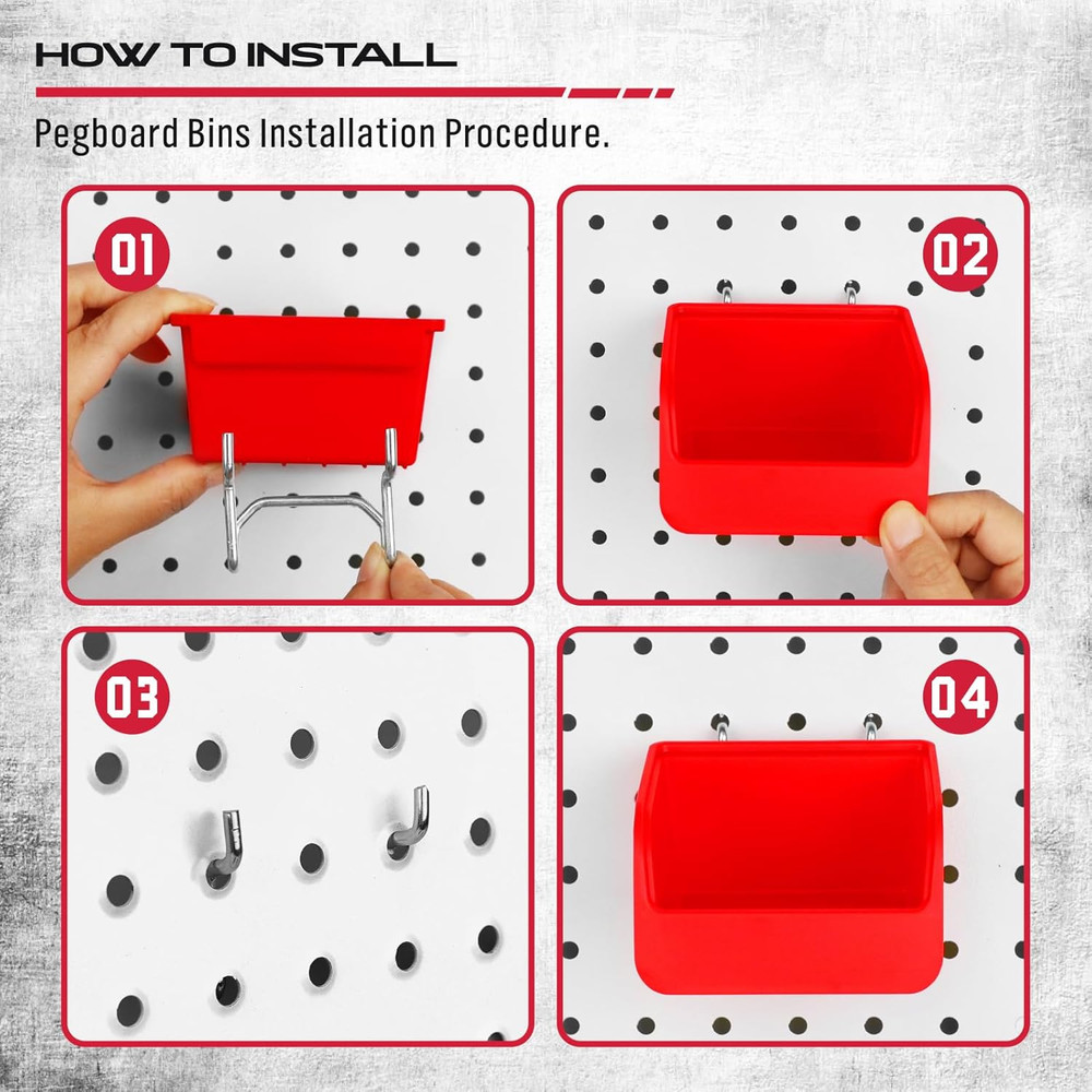 Ultimate 121-Piece Pegboard Hooks Set, Pegboard Accessories with Metal Hooks, Du