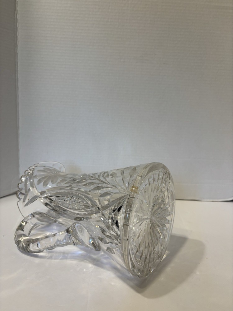 CRYSTAL JUG/PITCHER SUNFLOWER 10" TALL